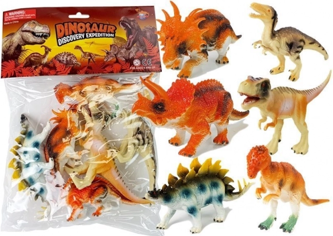 Set aus Kunststoff-Dinosaurierfiguren 10 cm 6 Stück
