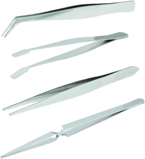 Set aus Edelstahlpinzetten