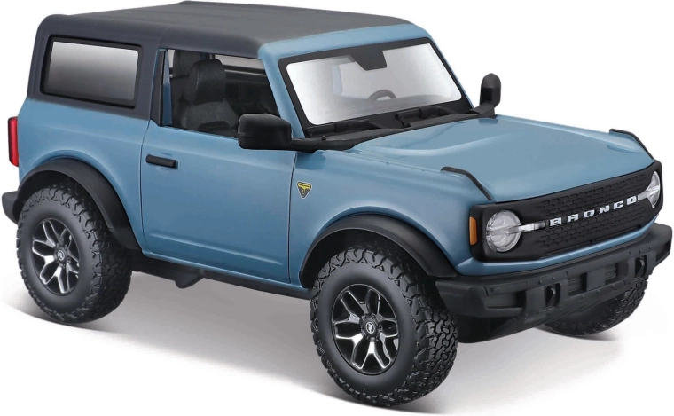 Maisto 2021 Ford Bronco Badlands, Modell 1:24 – blau