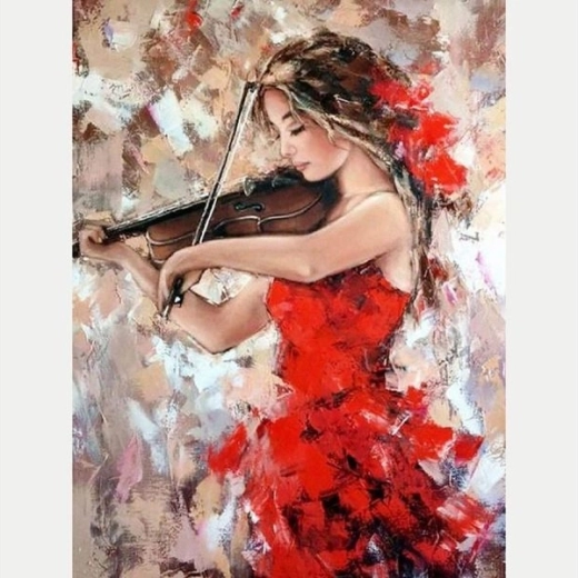 Diamantmalerei – Geigenspiel 30 × 40 cm
