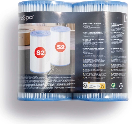 Filter für Whirlpoolpumpe INTEX PureSpa S2, Set mit 2 Stück