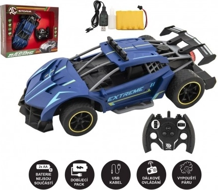 RC-Auto Sport mit Dampfeffekt, blau, 2,4 GHz