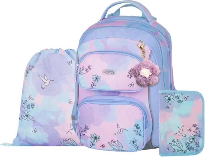 Schulset 3-teilig OXY Jumper Kolibri – Rucksack, Federmäppchen und Beutel