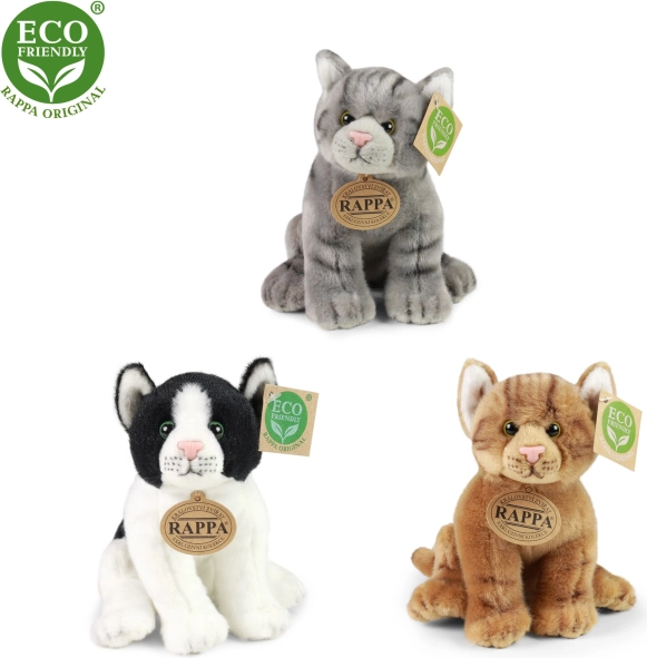 Sitzende Plüschkatze 20 cm – 3 Varianten