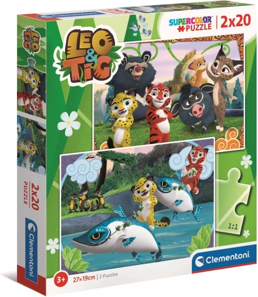 Clementoni Puzzle Leo und Tig 2×20 Teile