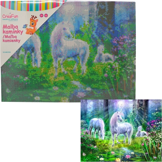 Diamantmalerei Pegasus im Zauberwald 30 × 40 cm