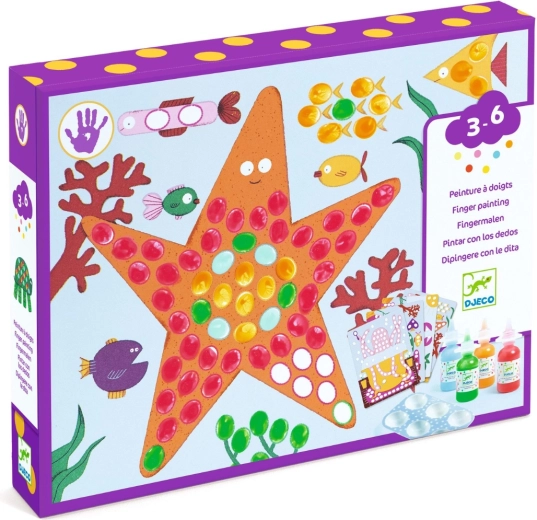 Djeco Kreativset Fingerfarben „Dots and Fish“