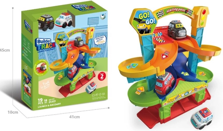 Holzrutsche für Spielzeugautos