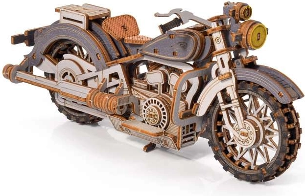 Little Story 3D-Holzbausatz Motorrad Comanche grau