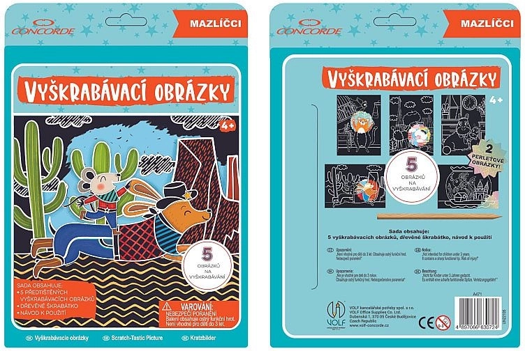 Kratzelbilder Concorde – Haustiere