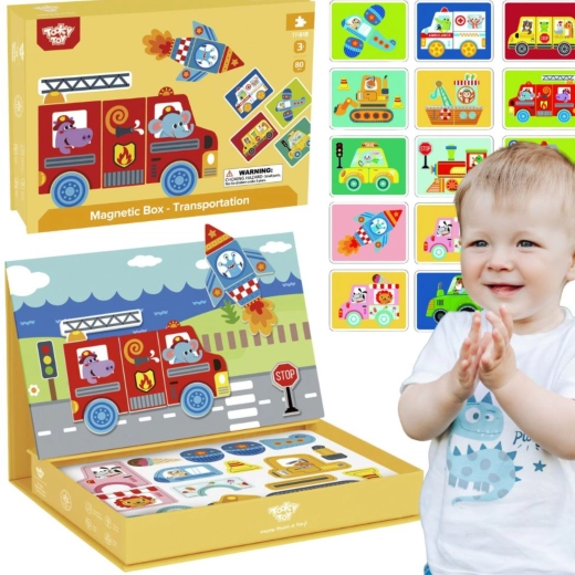 Magnetisches Lernpuzzle in einer Box von TOOKY TOY, 80 Teile