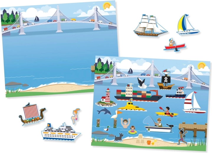 Stickerpad Fahrzeuge – Set mit wiederverwendbaren Aufklebern und Szenen MELISSA & DOUG