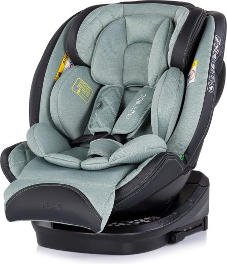Chipolino Kindersitz Hypnotic i-Size 40–150 cm mit Isofix und 360° Drehung – Basil