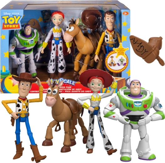 Disney Pixar Toy Story 5 Set mit Actionfiguren: Woody, Jessie, Buzz Lightyear und Mustang
