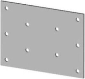 Verbindungsplatte 70 × 70 mm, verzinkter Stahl