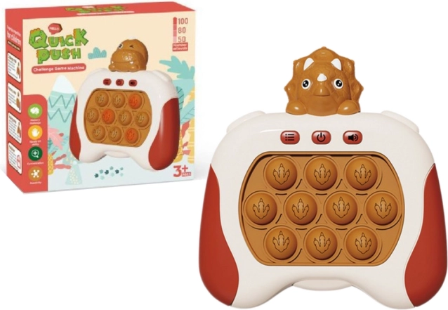 Sensorisches Spiel Triceratops Pop It mit Licht und Geräuschen, braun