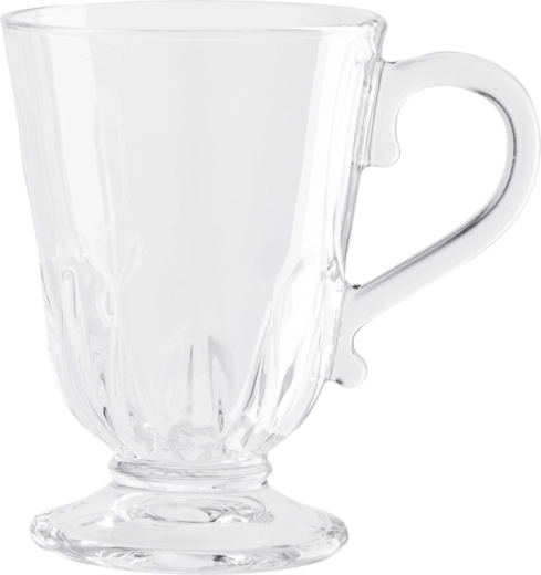 Glaspokal mit Stiel Altom Design Siena 320 ml mit Pfauenfeder-Dekor