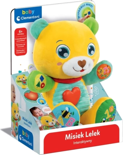 bunter interaktiver Teddybär Lelek auf Polnisch Clementoni