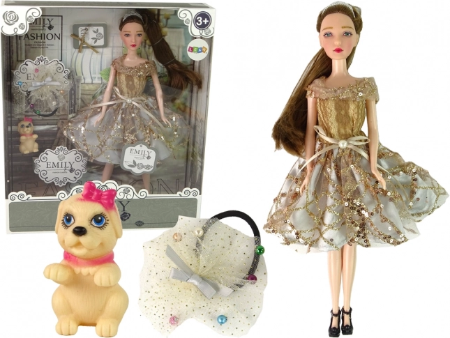 Puppe EMILY mit Hündchen und Zubehör