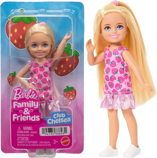 Barbie Club Chelsea Blondine im Erdbeerkleid 14 cm