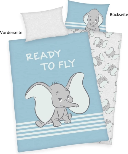 Disney Dumbo Wendebettwäsche für Kinder 100 × 135 cm + 40 × 60 cm