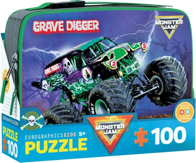 Puzzle in Brotzeitbox EUROGRAPHICS GRAVE DIGGER MONSTER JAM 100 Teile