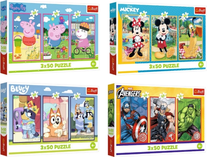 Puzzle 3×50 Teile – zufälliges Motiv