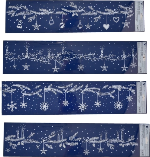Weihnachtsfensterfolie „Zweige“ 64 × 15 cm (4 Varianten)