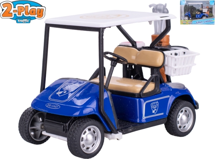 Golfwagen mit Golfschlägern 2-Play Traffic, Rückzugsmotor, 10 cm
