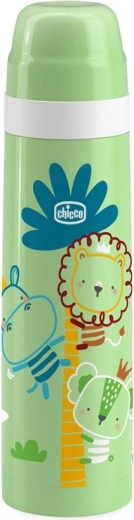 Chicco Thermosflasche grün mit Motiven 500 ml