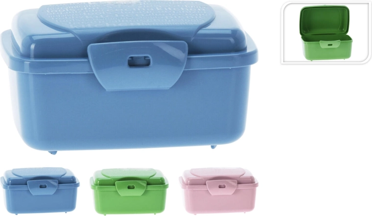 Snackbox mit Klickverschluss 350 ml, Farbmix