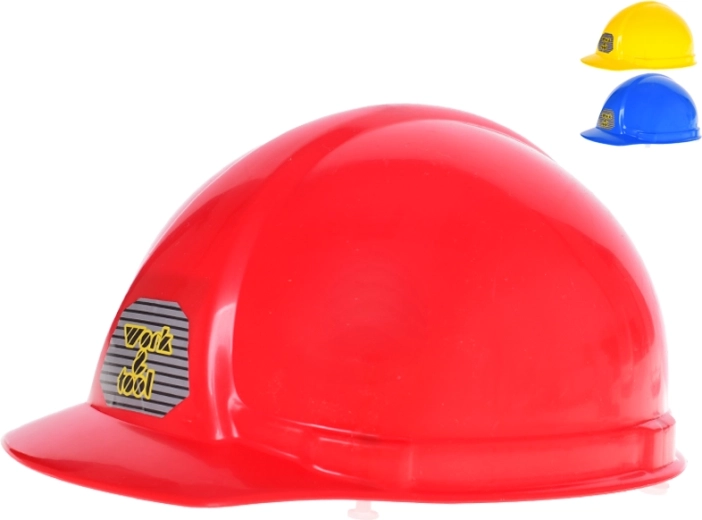 Kinder-Baubauhelm mit verstellbarem Riemen, aus Kunststoff, 3 Farben