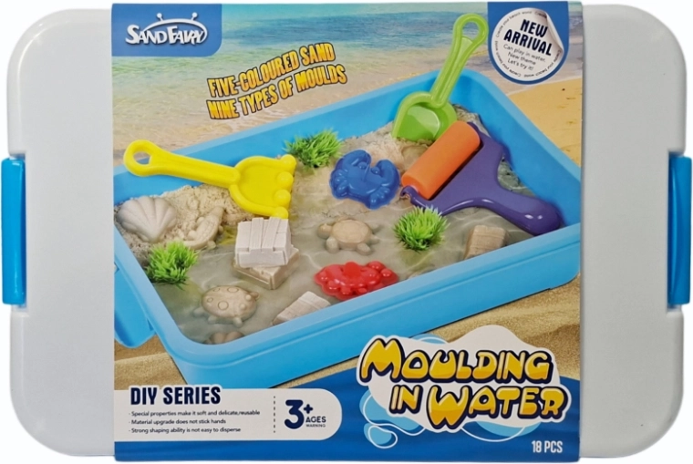 Kinetischer Sand im Koffer – farbenfrohes Kreativ-Set für Kinder
