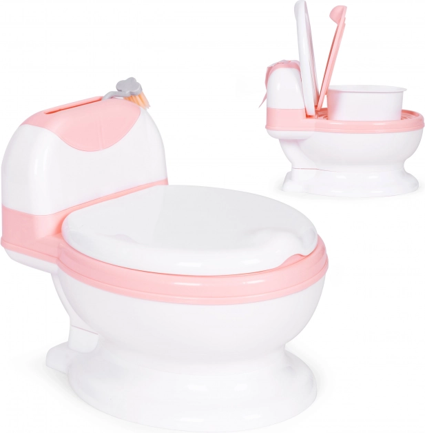 Töpfchen mit herausnehmbarem Einsatz, geschlossenem Kindertoilettensitz und Bürste ECOTOYS