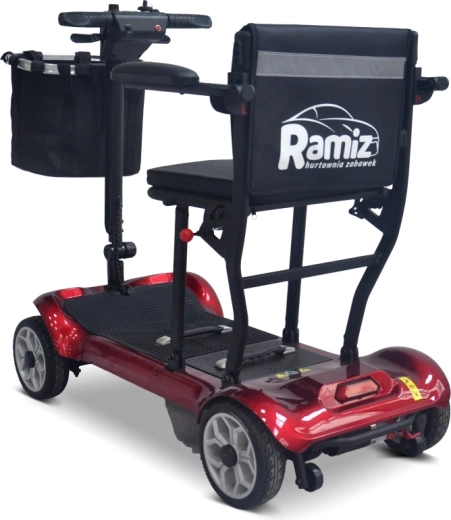 Elektrischer vierrädriger Seniorenscooter EasyGo – rot