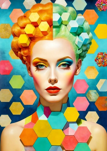 ENJOY Puzzle hexagonales Porträt 1000 Teile
