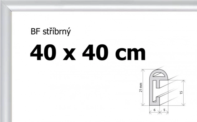 Kunststoffrahmen 40 × 40 cm – silber