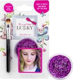 Lukky glitzerndes Körpergel mit Pinsel Lila