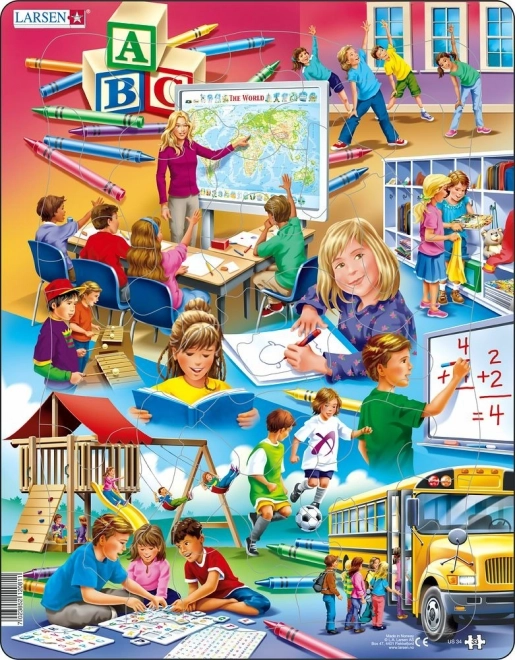LARSEN Puzzle Schule 33 Teile