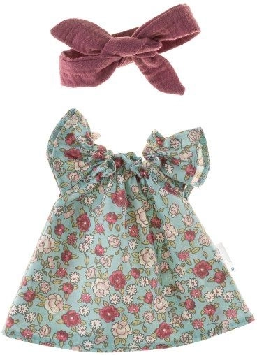 Kleid mit Haarband für 32-cm-Puppe Heideblüten