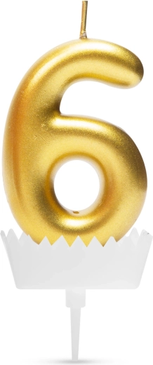 Geburtstagskerze in Form der Zahl 6