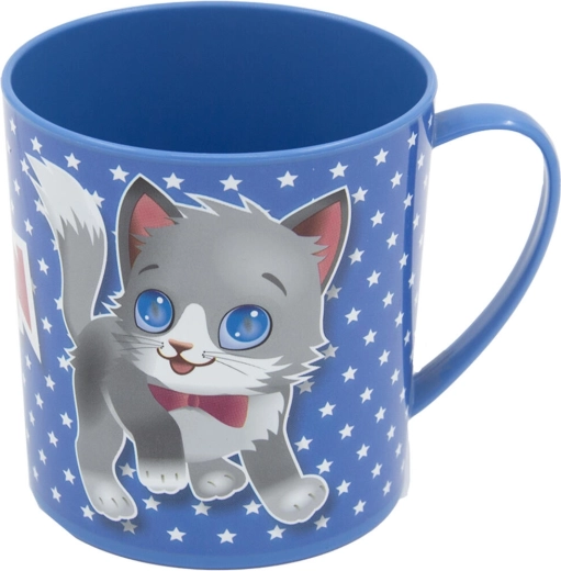 Kinder-Kunststoffbecher 380 ml mit Aufdruck – rosa oder blau