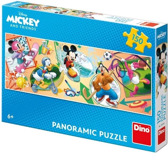 Panorama-Puzzle DISNEY Mickey und Freunde – Sport, 150 Teile