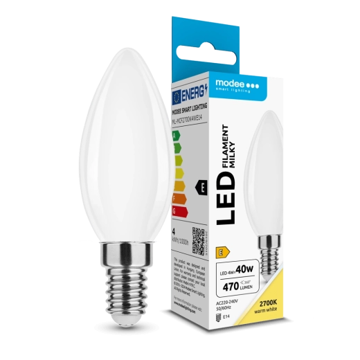 LED-Glühlampe Modee Filament Milky Candle C35 4 W E14, 430 lm, warmweiß