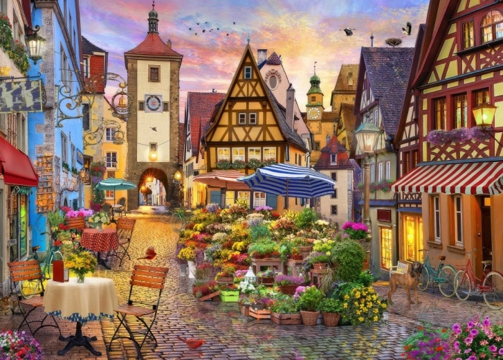 Puzzle Bayerische Stadt 500 Teile BLUEBIRD