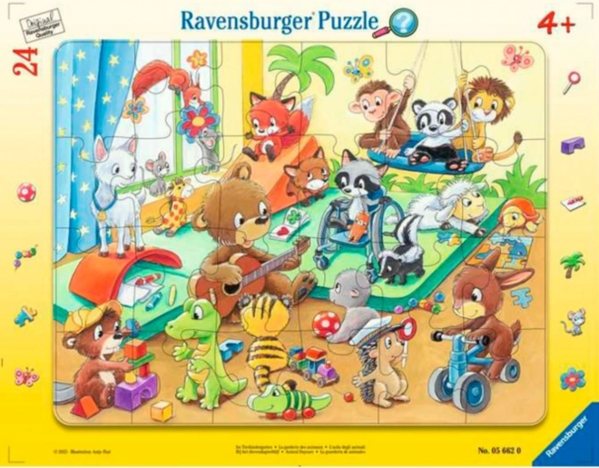 RAVENSBURGER Puzzle Tierische Vorschule 24 Teile