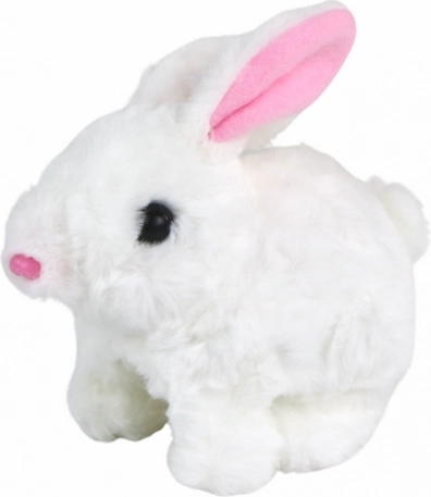 Interaktiver gehender Hase mit kurzem weißen Fell