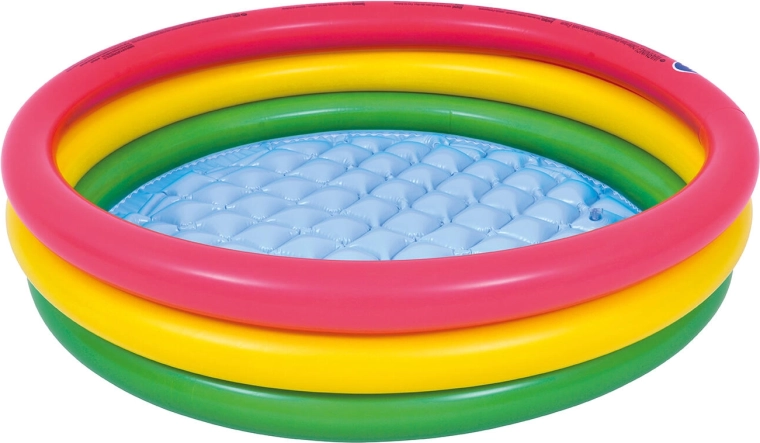 Aufblasbares Kinderplanschbecken 100 cm mit weichem Boden