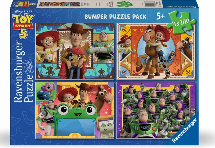 Ravensburger Puzzle Toy Story: Spielzeuggeschichte 5 – 4x100 Teile