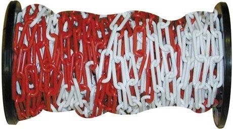 Kunststoff-Sicherheitskette rot-weiß 30 m